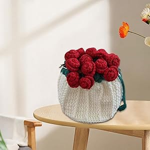 Rose Bouquet Crochet Bag