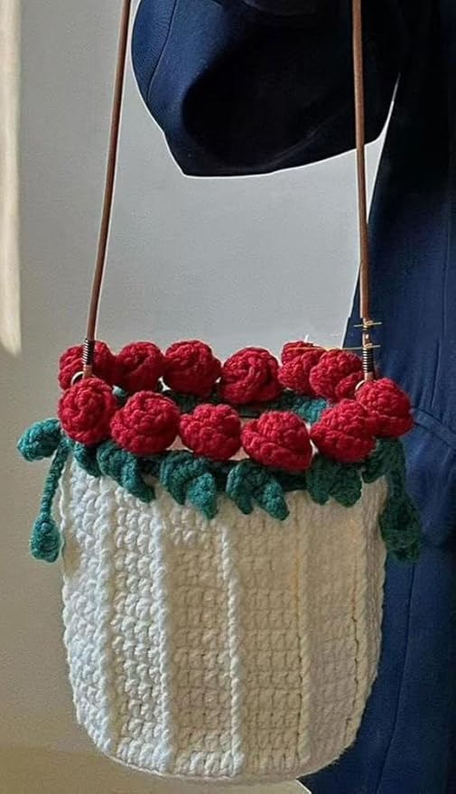 Rose Bouquet Crochet Bag