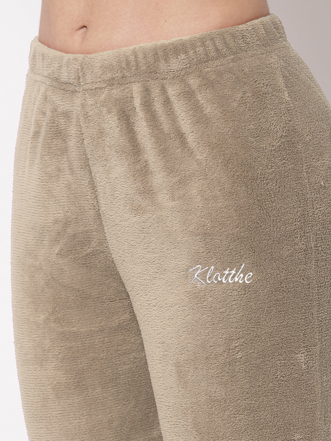 Woolen Fleece Winter Warm Night Suit for Women