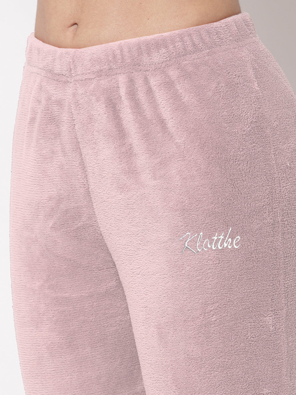 Woolen Fleece Winter Warm Night Suit for Women