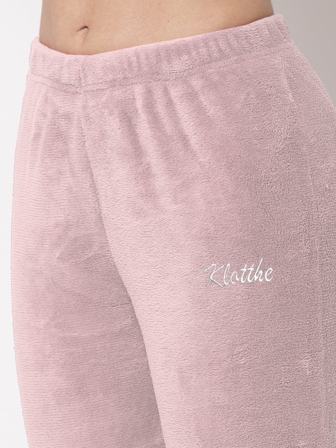 Woolen Fleece Winter Warm Night Suit for Women