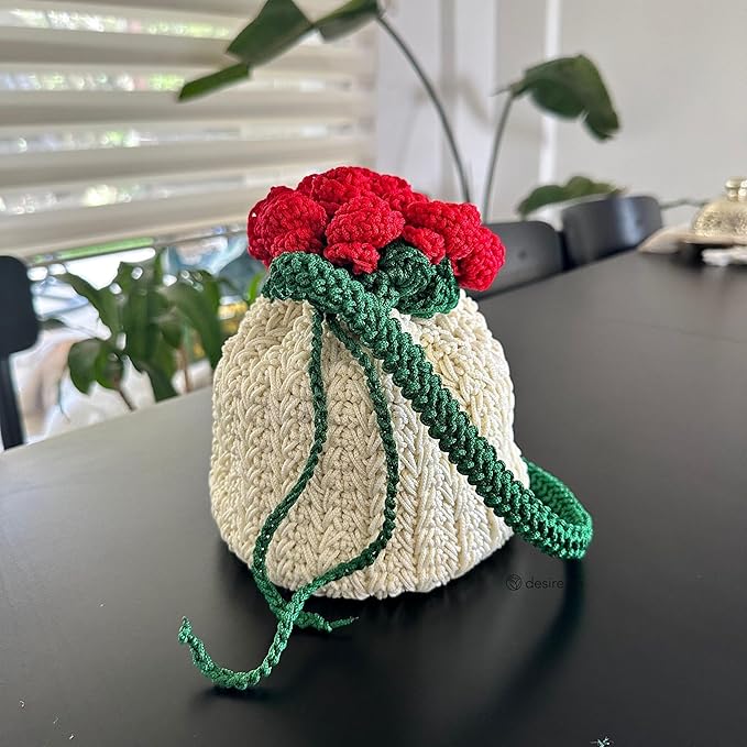 Rose Bouquet Crochet Bag