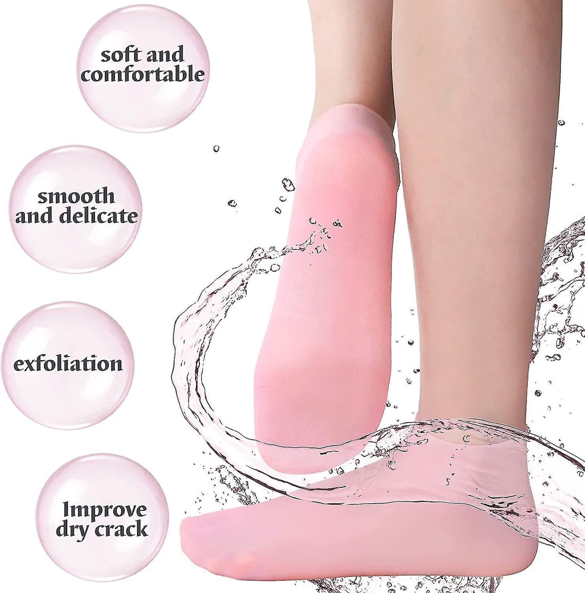 Silicon Moisturizing Sock Pack of 2(1 pair)